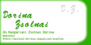 dorina zsolnai business card